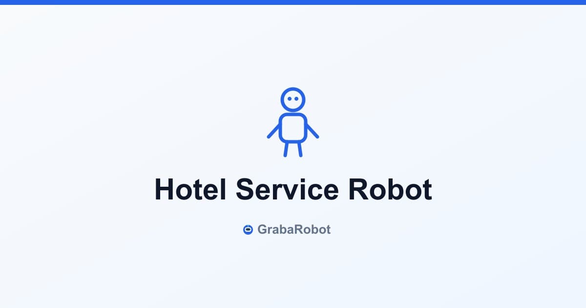 Restaurant vs Hotel vs Hospital Service Robots: What the Spec Sheets Actually Trade Off